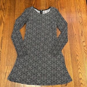 Black and white print dress